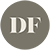 A brown circle with the letters d and f to signify dairy-free.